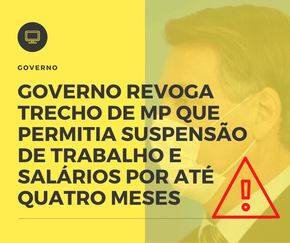 Governo Revoga Trecho De Mp Que Permitia Suspensão De Trabalho E Salários Por Até Quatro Meses - Contabilidade em Campinas | JL Ramos Contabilidade Digital