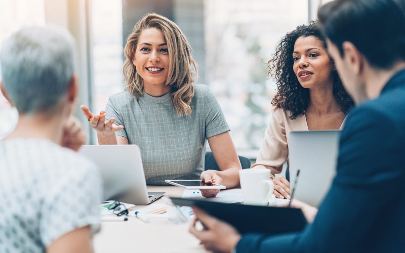 Group of people on a business meeting